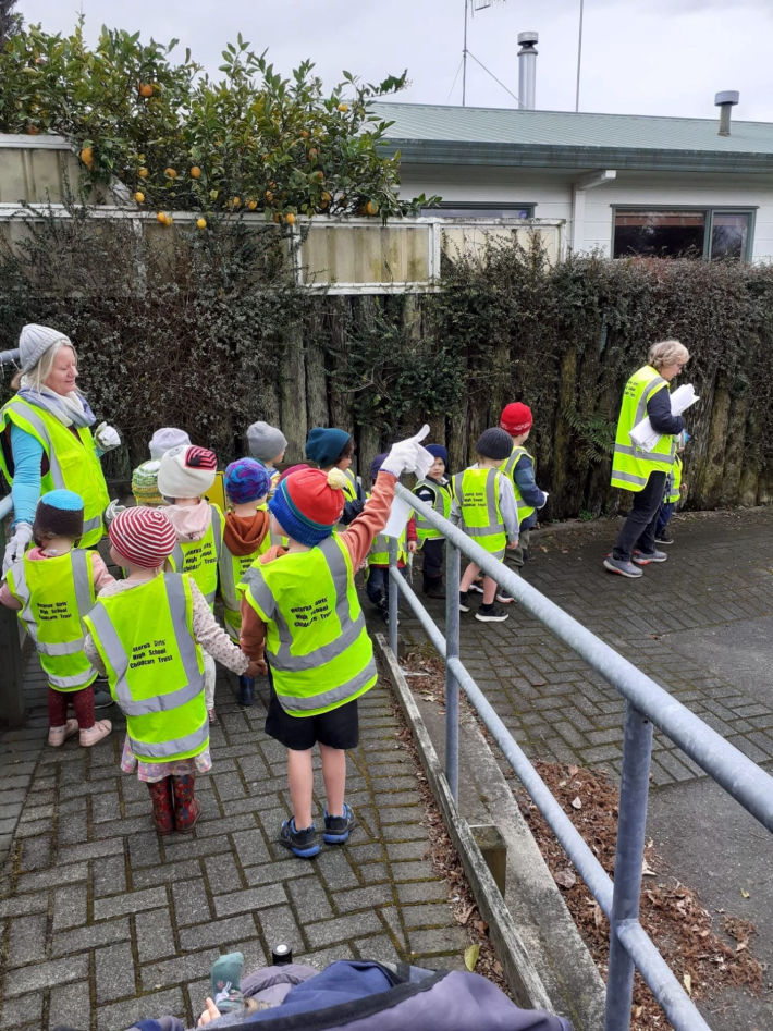 Tamariki going for a walk
